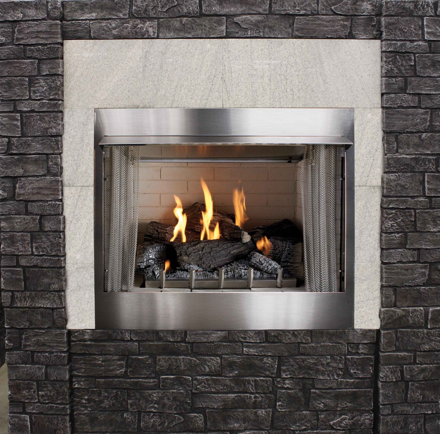 op42fp32mp/op42fp32mn 42" outdoor traditional premium fireplace millivolt with on/off switch