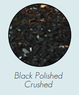 dg1bkp decorative glass, crushed, black polished for loft burners