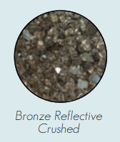 dg1bzr decorative glass, crushed, bronze reflective for loft burners
