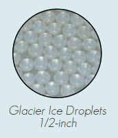dg1gc decorative glass droplets, 1/2-in - glacier ice for loft burners
